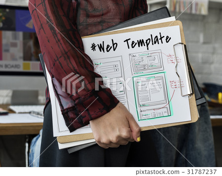 Website development layout sketch drawing Website development layout sketch drawing 31787237