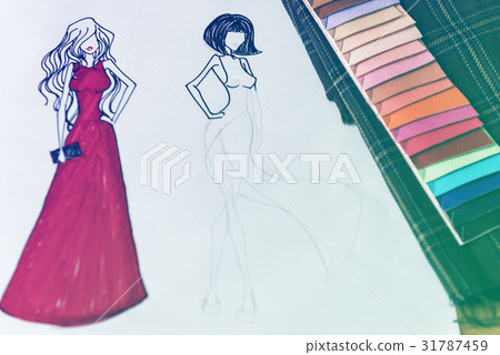 Skatchbook for costume fashion designer collection Skatchbook for costume fashion designer collection 31787459