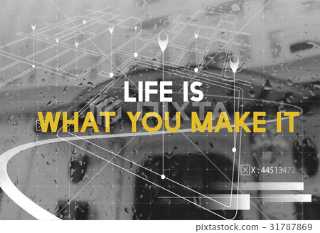 Black and White Style with The Positive Concept Word 31787869