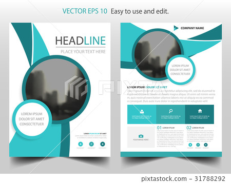Blue curve Brochure design template vector Blue curve Brochure design template vector 31788292