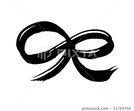 畫筆描邊絲帶墨水圖 31789708