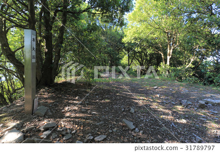 天堂城堡本丸遺址(贊岐國家的中世紀山城堡) 天堂城堡本丸遺址(贊岐國家的中世紀山城堡) 31789797
