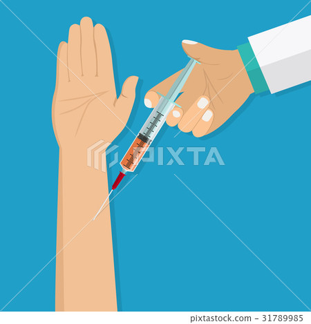 Doctor hand with syringe 31789985