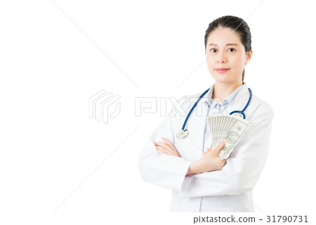 asian doctor hold mony offering medical insurance asian doctor hold mony offering medical insurance 31790731