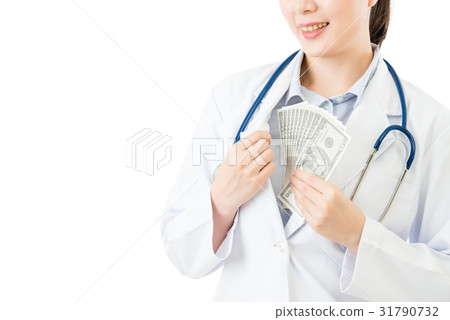 asian woman doctor take money bribery for income 31790732