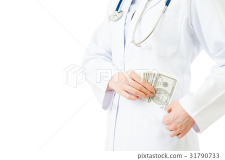 asian woman hold mony offering medical insurance 31790733