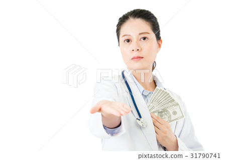 asian woman doctor ask money bribery for income asian woman doctor ask money bribery for income 31790741