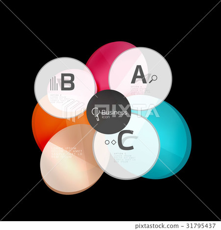 Glass circles on black 31795437