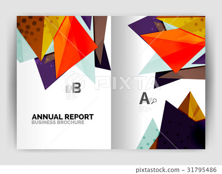 Triangle business print template Triangle business print template 31795486