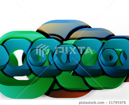 Geometric abstract background, cut chain shapes or 31795976