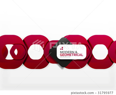 Geometric abstract background, cut chain shapes or Geometric abstract background, cut chain shapes or 31795977