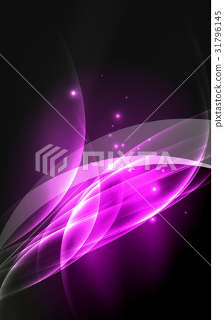 Vector glowing wave, smoke 31796145
