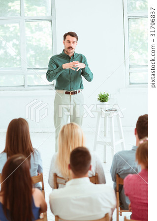 Speaker at Business Meeting in the conference hall Speaker at Business Meeting in the conference hall 31796837