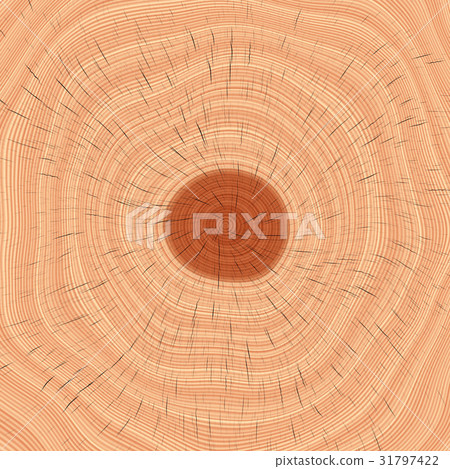Bright and detailed tree rings close-up material texture background, top view (high resolution 3D CG rendering ∕ coloring illustration) 31797422