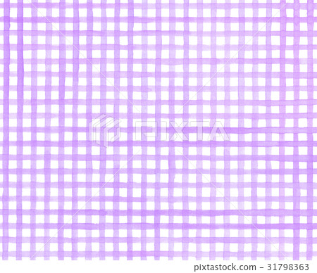 手繪水彩方格花布檢查模式 31798363