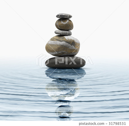 Zen stones in water Zen stones in water 31798531