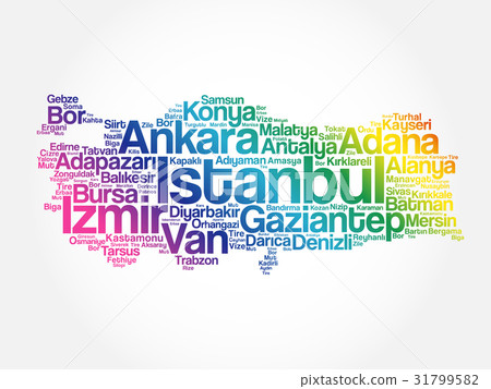 List of cities in Turkey word cloud 31799582