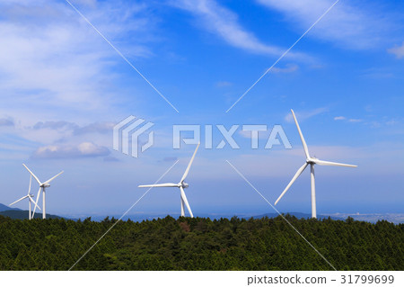 Wind power generation of Aoyama plateau 31799699