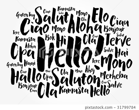 Hello word cloud in different languages 31799784