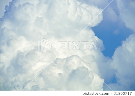 Big white cloud and blue sky background 31800717