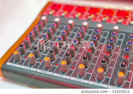 mixing console closeup 31802622