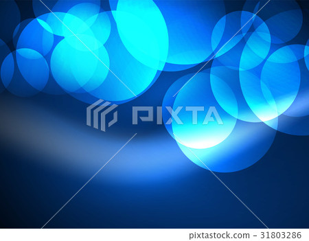 Shiny glowing glass circles, modern futuristic 31803286