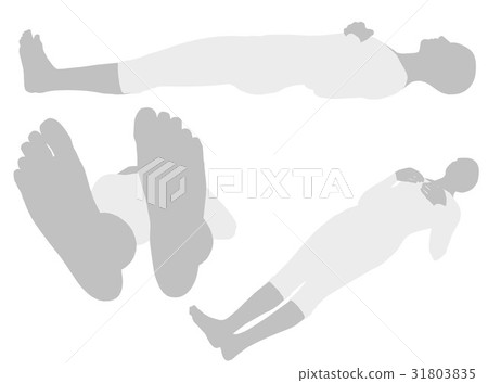 woman silhouette in Laying in State Pose 31803835