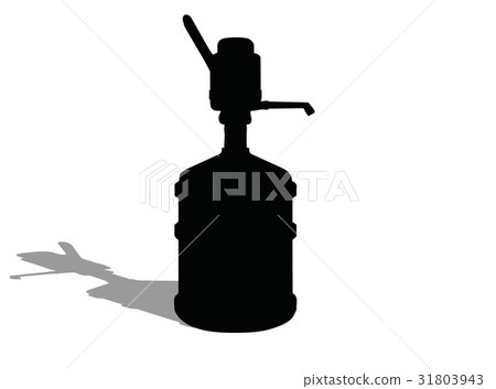 Water Pump silhouette on white background Water Pump silhouette on white background 31803943