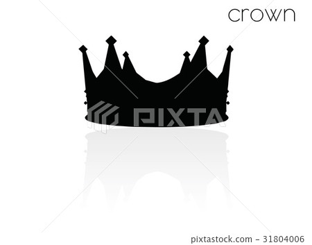crown silhouette on white background - Stock Illustration [31804006 ...