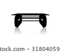 table silhouette on white background 31804059