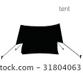tent silhouette on white background 31804063