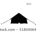 tent silhouette on white background 31804064