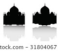 mosque silhouette on white background 31804067