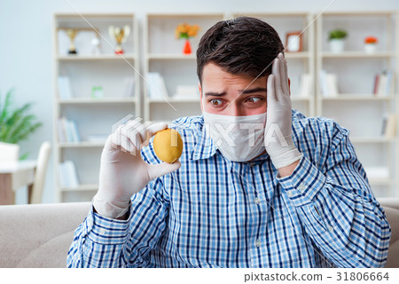 Man suffering from allergy - medical concept 31806664