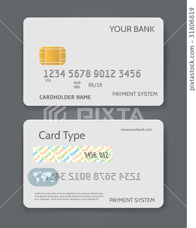 Bank credit card white template Bank credit card white template 31806819