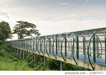 tunnel bike road at nakhon phanom thailand 31807371