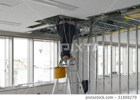 Ceiling back electrical construction 31808279