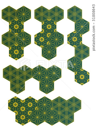 Sakura _ sesame _ hemp leaf pattern (background material) Sakura _ sesame _ hemp leaf pattern (background material) 31808643