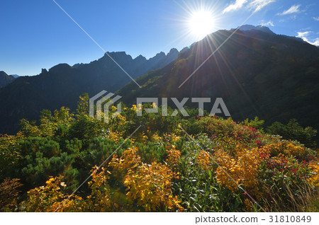 從Hayatsuki山脊看到的山峰和小窗口山脊 31810849