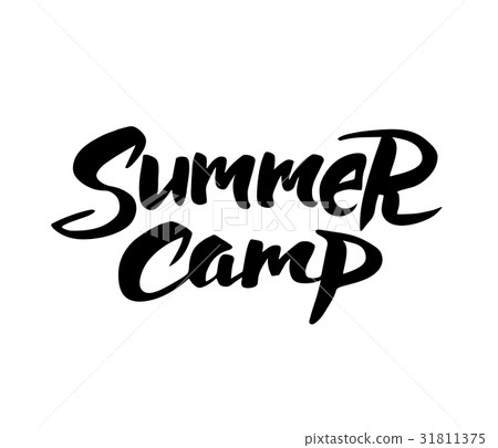 Summer camp hand drawn brush lettering Summer camp hand drawn brush lettering 31811375
