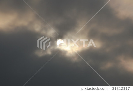 solar eclipse in dull day 31812317