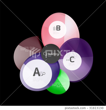 Glass circles on black 31813130