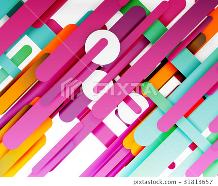 Cut 3d paper color straight lines abstract 31813657