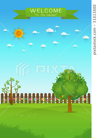 summer garden landscape summer garden landscape 31813888