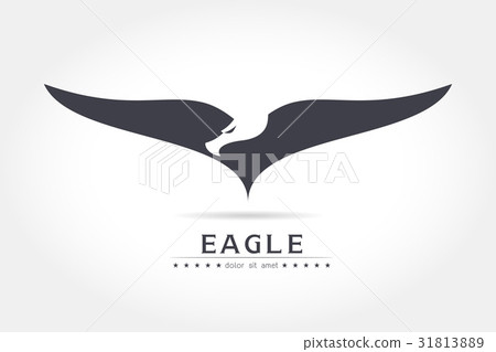 Graceful eagle silhouette logo 31813889