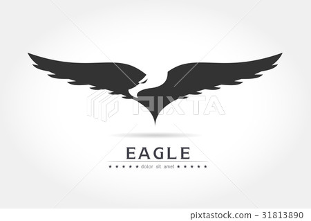 Graceful eagle silhouette logo Graceful eagle silhouette logo 31813890
