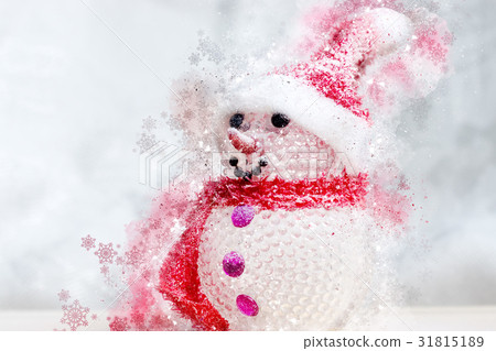 Snowman and Christmas decorations. 31815189