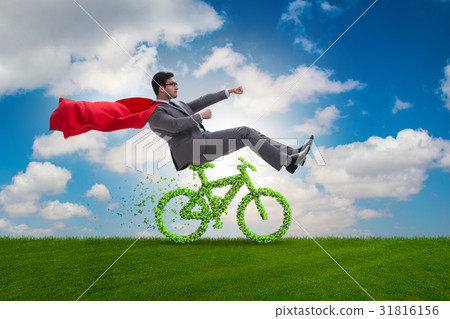 Green bycycle in environmentally friendly 31816156