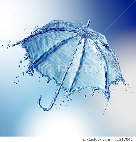 Water splash in the form of a umbrella. Water splash in the form of a umbrella. 31817043