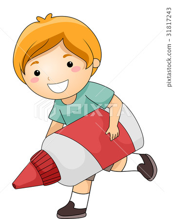 Kid Boy Use Big Glue 31817243
